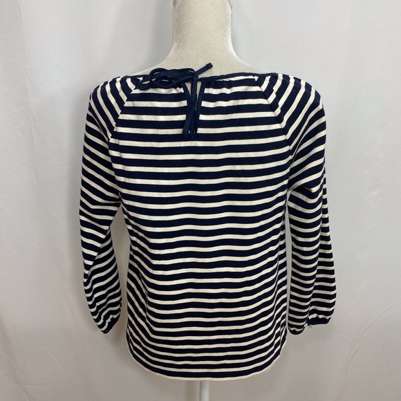 J.Crew Relaxed Striped Top Long Puff Sleeve - Picture 3 of 9